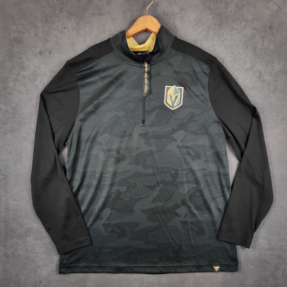 Vegas Golden Knights Fanatics Black Shade Lightweight 1/4 Zip Pullover Mens XL